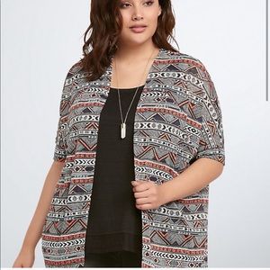 Torrid Aztec print kimono
